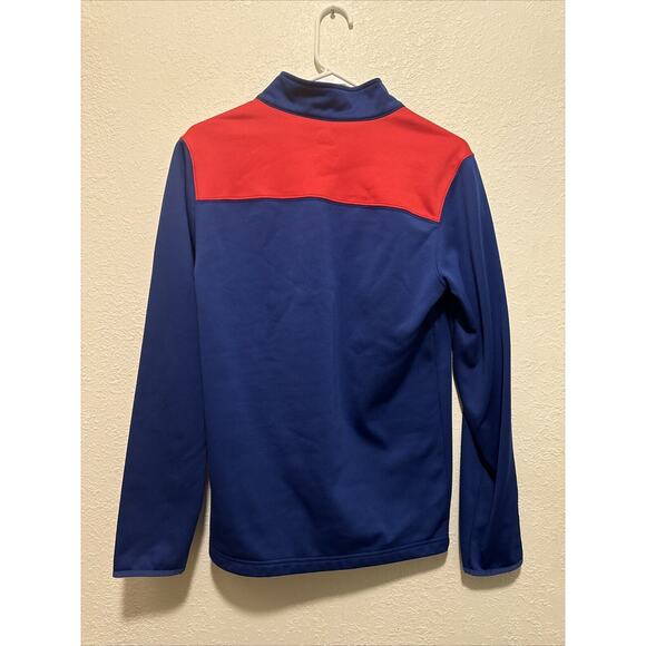 Chicago Cubs Shirt 1/4 ZIp Pullover Fleece Sweater Mens Small Blue MLB - Picture 5 of 8